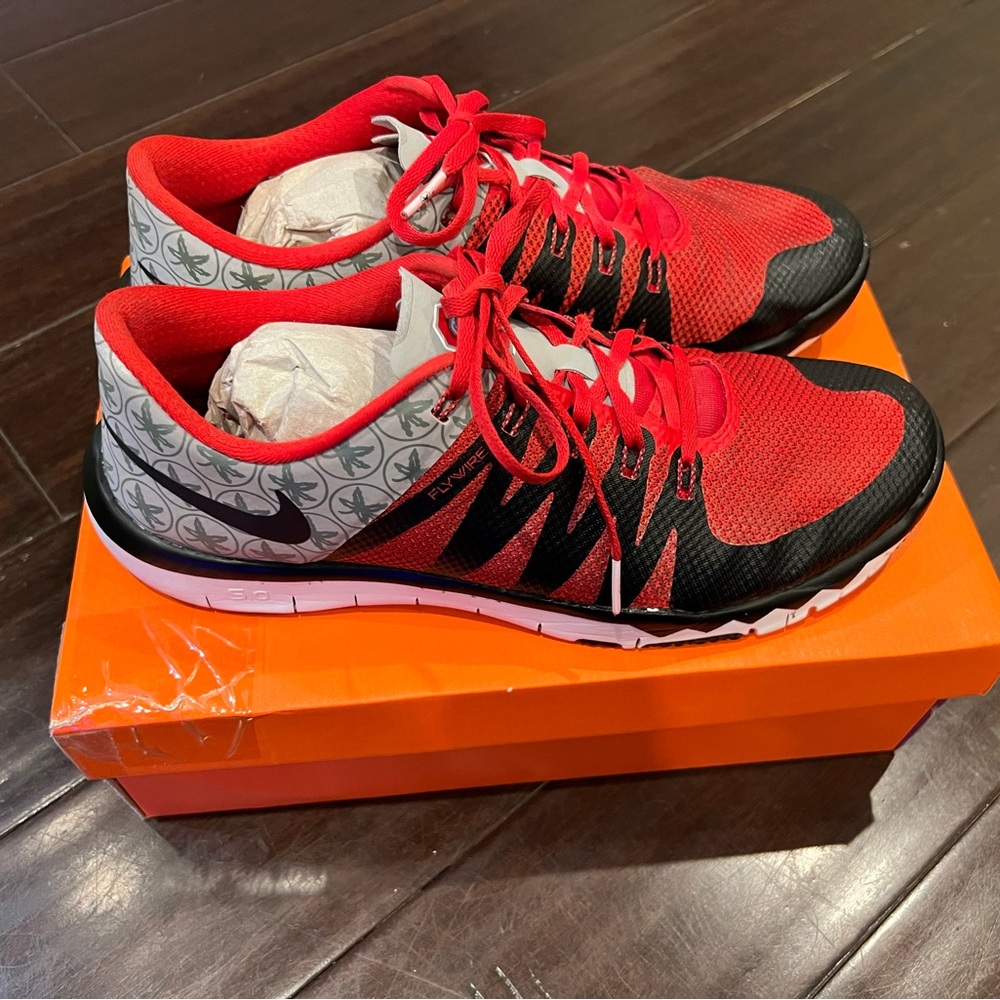 Ohio State NIKE FREE TRAINER 5.0 V6 AMP Shoes 11